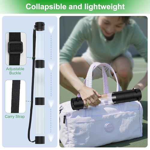 Pickleball Ball Retriever & Ball Hopper Storage with Strap Pickle Balls Tube Pickup - size: 15 Pickleball Retriever