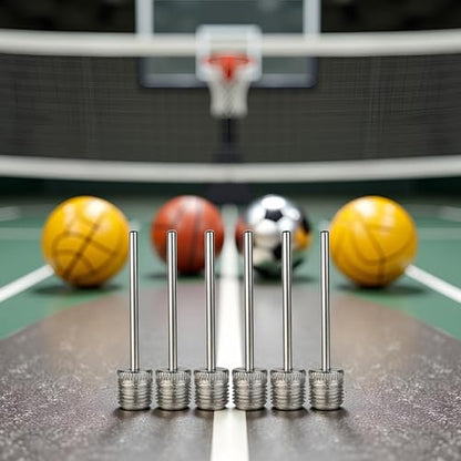 6Pcs Stainless Steel Balls Pumps Inflation Needle Air Inflate Pumps Needle for Basketball Soccer Balls Volleyball Pumps Inflation Needle Basketball Football Air Pumps Accessories