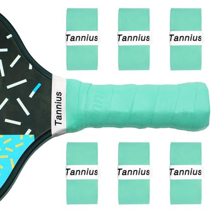 Pickleball Paddle Grip Tape, 6 Pack Precut Tacky Pickleball Grips, Absorbent and Enhanced Pickleball Paddle Overgrip - color: 6-Pack Robin Egg Blue