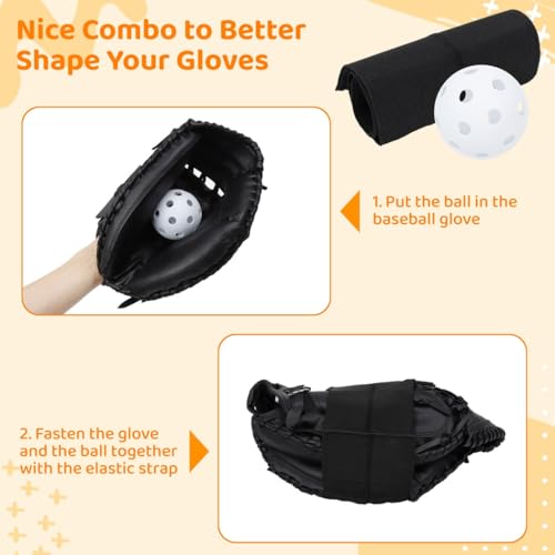 Kit Mallet Glove Baseball, Hammer Shaper Mitt Baseball includes, Wrapped Strap Elastic & Softball-Sized Baseball, Mallet Wooden One-Piece with Construction Solid