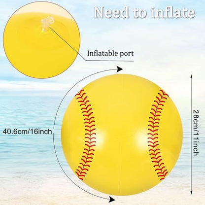 Whaline 25Pcs 16'' Inflatable Beach Balls Pool PVC Balls for Summer Beach Party Decorations Water Sand Game Toy Accessories