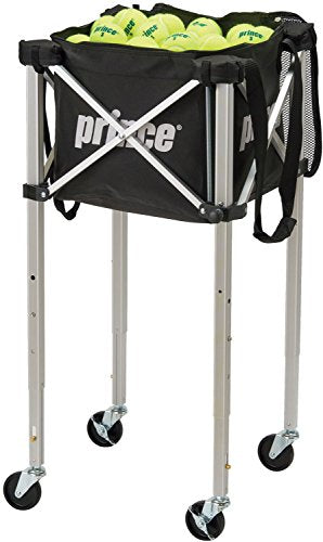 Prince PL065 Tennis Ball Basket, 3-Level Height Adjustment Function, Locking Pin Casters