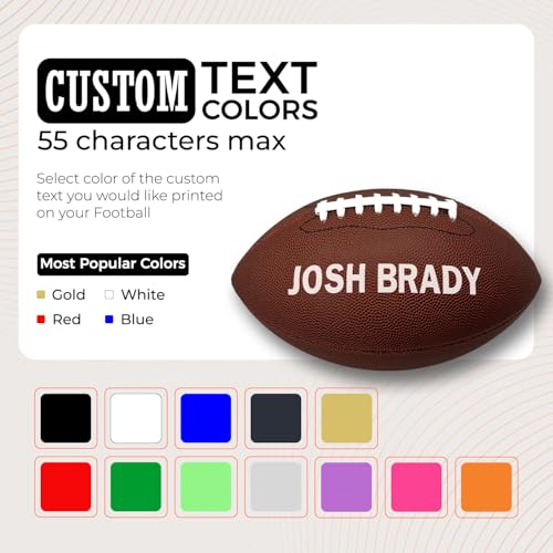 HAMMET Personalized Football - Customized Football Made with Composite Leather with Your Name or Text - Official Size Custom Gifts for Players, Coaches and Teams