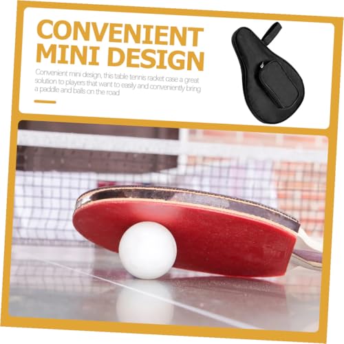 BESTonZON Table Tennis Racket Storage Case Gourd Shape Lightweight Fixed Bag with Ball Holder Protective Paddle Organizer for Daily Matches and Games
