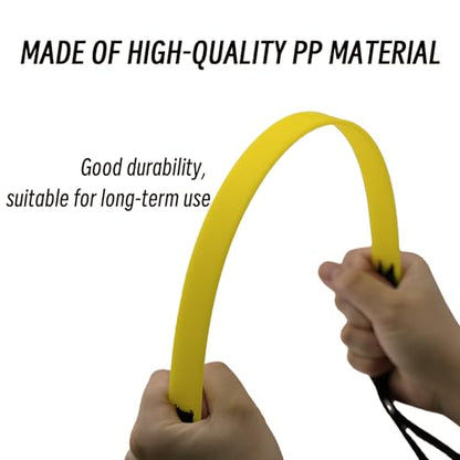 20ft Agility Ladder - Speed Ladder for Soccer with Carry Bag & Straps | 12 Adjustable Rungs | Soccer, Agility Training Equipment | Durable Footwork Ladder for Athletes (Yellow)
