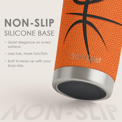 Basketball Tumbler 20oz Stainless Steel Insulated, Travel Coffee Cup, Sport Tumblers Gifts for Basketball Lovers, Men Women, Coach, Birthday, Christmas - color: Basketball