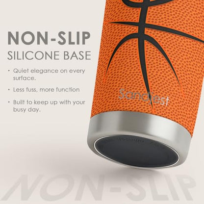 Basketball Tumbler 20oz Stainless Steel Insulated, Travel Coffee Cup, Sport Tumblers Gifts for Basketball Lovers, Men Women, Coach, Birthday, Christmas - color: Basketball
