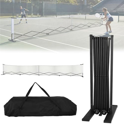 Generic Portable Ball Net Frames with Wheels Movable Net Posts Aluminum Alloy Retractable 22ft for Backyards Driveways & Garages