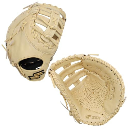 SSK Z5 Craftsman Baseball First Base Mitt – 12” – 12.25” – 12.5” – 13" – Right & Left Hand Throw - color: Camel, size: 13" - Right Hand Throw