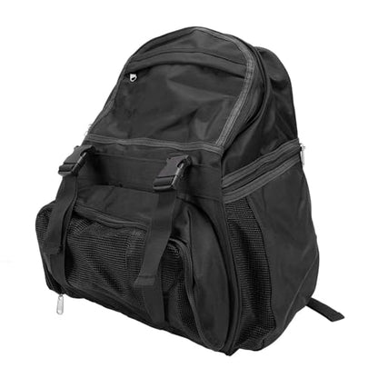 Zunate Large Capacity Sports Backpack, Oxford Cloth Tool Bag with Mesh Pockets for Basketball and Football, Insulated Side Pockets, Red - color: Black