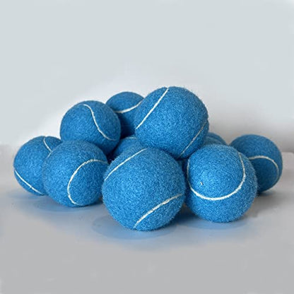 4 Pack Tennis Balls - Long Lasting Practice Balls for Tennis Beginners, Tennis Training Balls, Dog Fetch Toys - color: Blue