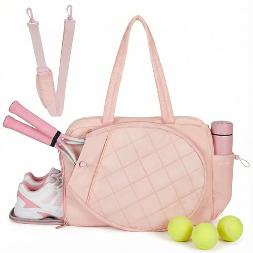 Tennis Bags for Women, Tennis Backpack Pickleball Racket Bags,Water-Resistant Sling Tote Padel Bag for Pickleball Tennis Badminton, Cute Gifts for Women Girl, Duffle Bag Gym Travel