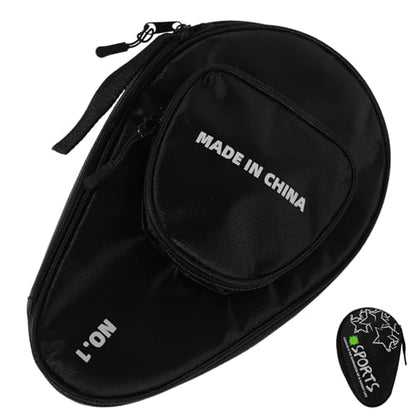 SUPVOX Table Tennis Paddle Case Bag Double Racket Storage Pouch Waterproof Gourd-shaped Cover with Ball Holder for 2 Paddles and 7 Balls, Protective Sports Carrying Case for Table Tennis