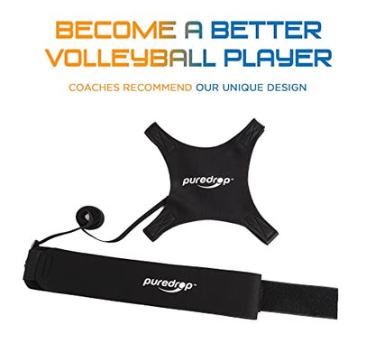 Puredrop Volleyball Training Equipment Aid Great Trainer for Solo Practice of Serving Setting Spiking and arm Swings Returns The Ball After Every Swing Spike Train Pass Serve Coach