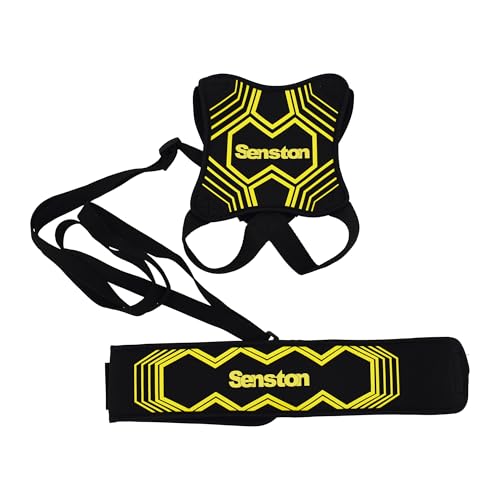 Senston Soccer/Volleyball Training Belt-Fits Ball Size 3, 4, and 5-Universal Training Belt for Youth & Adult Athletes, Flexible Length Design (Durable Nylon Material) - color: yellow