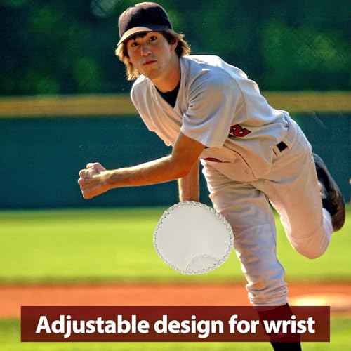 VioraWhite Pancake Baseball and Softball Training Glove - Flat & Soft Premium PVC Fielding Gear for Left-Hand Throw, Great Choice for Teens - color: White