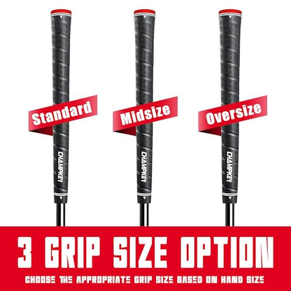 CHAMPKEY Professional Golf Swing Trainer with Customizable Size Grip - Come with 2 Golf Alignment Sticks - Choose Grip Size and Swing Training Aid Length - size: Midsize（Grip Size）, style: 40 Inches
