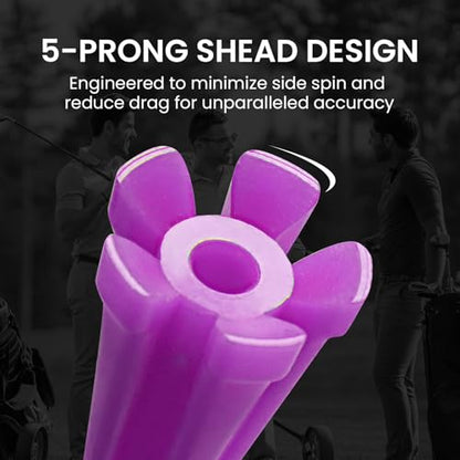 FINGER TEN Golf Tees Plastic Unbreakable Easy to Find Bulk Value 200/500/1000 Count, 2 3/4 3 1/4 Inch Tee Driving Range Reduce Friction, Green Red White USA Flag Practice - color: Purple, size: 500 Count (3 1/4 Inch)