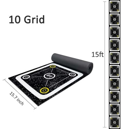 Rubber Agility Ladder 8.8 Ft Non-Slip Speed Agility Training Ladder for Soccer Footwork Training，Flat Agility Ladder for Children's Physical Training Equipment - color: 15 ft