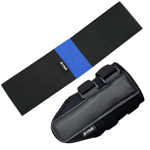 Golf Training Kit with Arm Band & Wrist Strap, Golf Swing Training Aid to Correct Wrist Angle and Develop Muscle Memory for Beginner Golfers