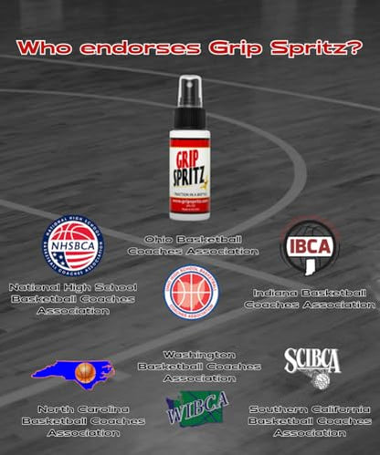 Grip Spritz - Basketball Shoe Grip Spray - Improve Sole Traction & Court Grip - Rejuvenate & Elongate Sneaker Life - Anti Slip Grip & Performance Enhancer - Basketball Accessory