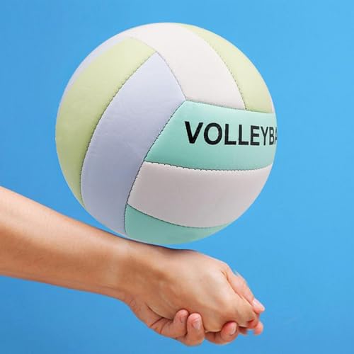 Beach Volleyball - Waterproof Indoor Outdoor Ball, Duraable Pu Leather Soft Volleyball Toy | Long Lasting Sports Training Game for Youth Adults Kids Girls Boys Gym Recreational Play Fun Athletic
