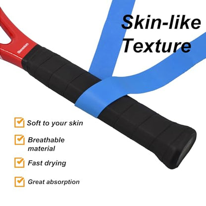 Senston New Rackets Grip Anti Slip Perforated Super Absorbent Tennis Overgrip Badminton Overgrip Pickleballs Overgrip - color: 5 colors, style: flat