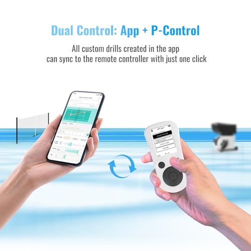 PONGBOT Tennis Ball Machine, APP and Remote Control, Custom Drills, 150 Ball Capacity, Max 80mph,8+ Hours of Endurance, Dual Motor for Topspin and Backspin, PACE S PRO