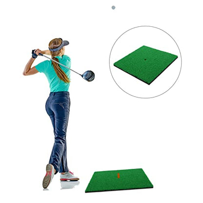 Portable Golf Hitting Mat Practice Grass Pad for Training -Turf for Realistic Swing Convenient for Beginners and Professionals -Deformation Design
