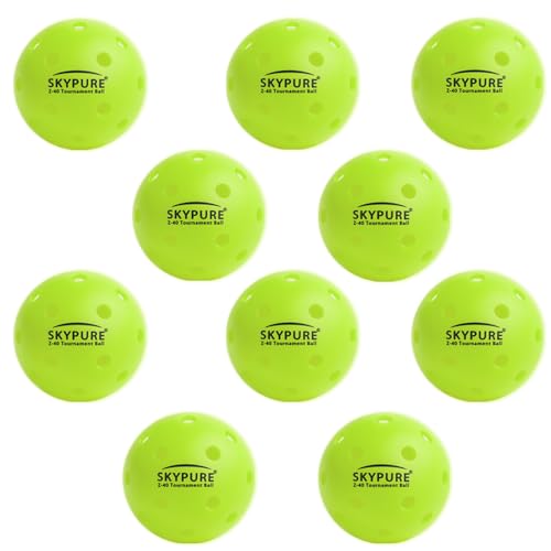 Z40 Outdoor Pickleball Balls – USAPA Approved 40-Hole One-Piece Seamless, Pickleballs for Tournament Play, Training & Pickleball Machines - color: 10 Count, size: 10 Count