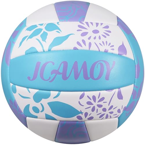Volleyball Size 5 - Premium PU Leather, Ultra-Durable Soft to The Touch for Youth, Adults, Ideal for Indoor, Outdoor, Beach Sports Training - color: BLUE PURPLE