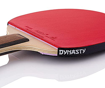 Dynasty Extra Penhold Table Tennis Racket & Case - ITTF Approved Palio Rubbers - Chinese Style Ping Pong Paddle
