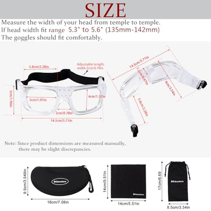 Andux Unisex Sports Glasses Anti Fog Goggles for Basketball Dribbling, Lacrosse, Eye Training LQYJ-01 - color: White