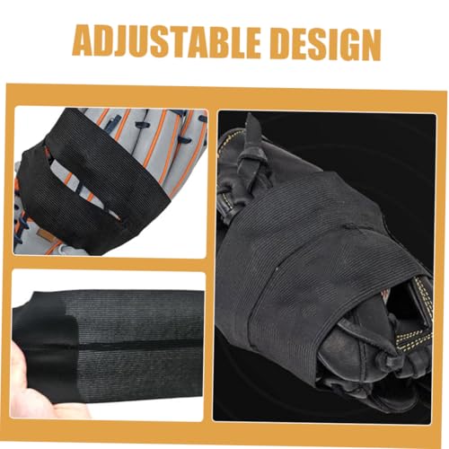 KICHOUSE 4pcs Baseball Glove Straps Lacing Kit Elastic Mitten Wrap for Softball Baseball Catcher Glove Wrap Band Conditioner for Supplies