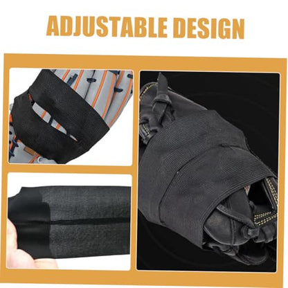 KICHOUSE 4pcs Baseball Glove Straps Lacing Kit Elastic Mitten Wrap for Softball Baseball Catcher Glove Wrap Band Conditioner for Supplies
