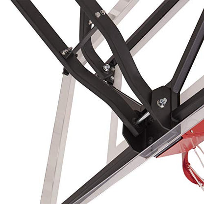 Silverback Height Adjustable In-Ground Basketball Hoop with Tempered Glass Backboard, Pro-Style Breakaway Rim, Pole and Backboard Pad