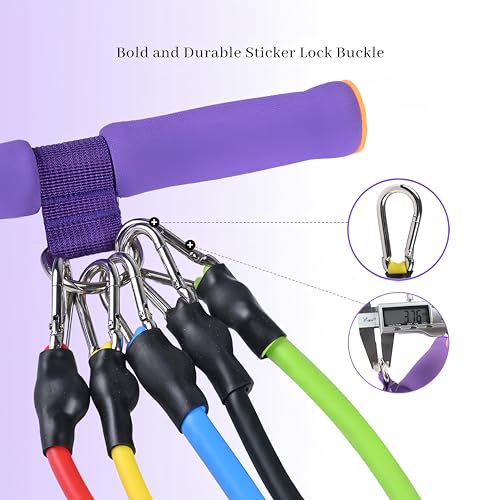 Adjustable Foot Pedal Resistance Band, Durable Foot Pedal Resistance Trainer with Bag. Multifunctional Pedal Puller Resistance Rope with Handles. Fitness Equipment for Women and Men.