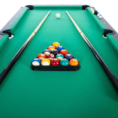 3 in 1 Pool Table Ping Pong Dining Table Combo,63.8 Foldable Billiard Tables/Table Tennis, Multi Game Table, with Billiard and Tennis Paddles Accessories