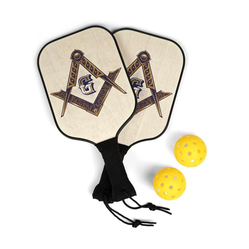 Mason Square & Compass Pickleball Kit
