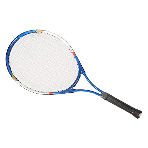 SUNGOOYUE Adult Tennis Racket, Aluminum Alloy Lightweight Racket with Triple Shock Absorption and Storage Bag, for Training and Recreational Use - color: Blue