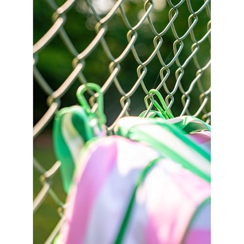 Cute Prepster Pickleball Bag for Women with Fence Hook, Tote with Pockets for Water Bottle, Paddles, Balls, Accessories - color: Pink Bamboo Print