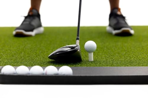 Dura-Pro Premium Turf Indoor/Outdoor Golf Mat. Bonus Tray + 3 Tees - style: Residential 5'x 5'-19MM Thickness