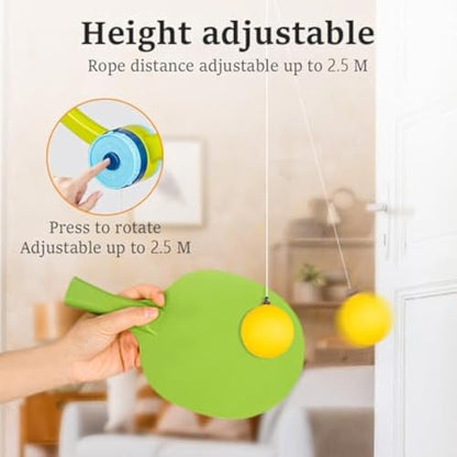 Door Pong Game for Kids, Door Ping Pong Game Over The Door, 2026 Hanging Table Tennis Trainer Portable Set, Adjustable Hanging Table Tennis Trainer, Trainer 6 Balls,Racket