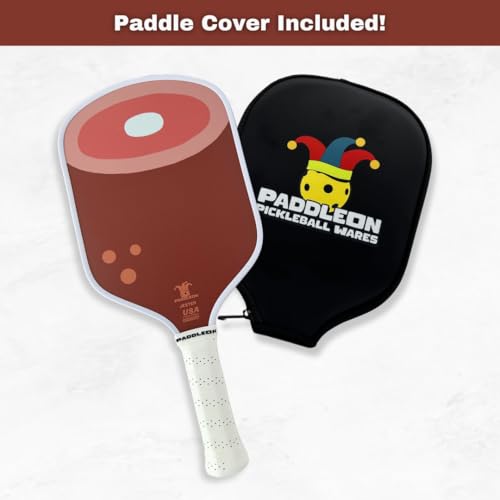 Funny Pickleball Paddles | USAPA Approved Paddle | T700 Carbon Fiber Surface | Propropylene Honeycomb Core | Non-Slip Cushion Grip | Single Paddle | High Grit & Spin | Fun Design - color: Ham