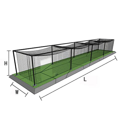 Aoneky Baseball Softball Batting Cage Netting, Durable Nylon Practice Training Net for Backyard Garage Use (Net Only, Frame Not Included) - size: 10x10x70ft(HxWxL), NET ONLY