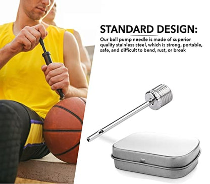TurnOnSport Basketball Pump Needle - Ball Pump Inflation Needles Pack of 12 - Inflate Pump Needle for Balls - Pump Needle Adaptor Soccer Rugby Football Volleyball Ball - Inflatable Air Pump Needle