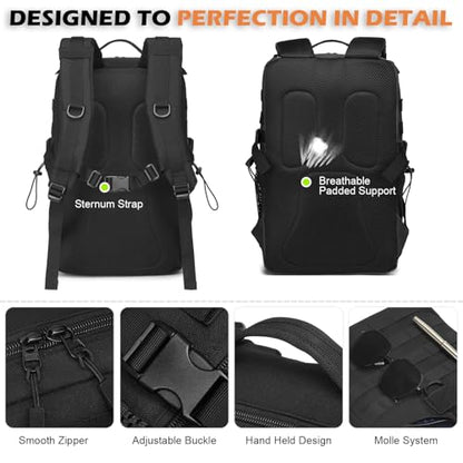 Pickleball Backpack for Men and Women, Tactical Pickleball Paddle Bag with Molle System Design