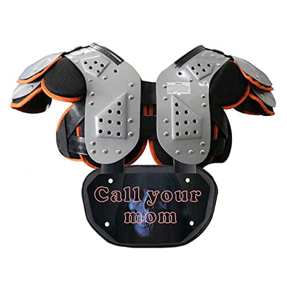 Runxrocy Football Back Plate Rear Back Protector Football Low Back Pad for Adult & Youth Players - size: Youth (Age Under 12), style: Call Your Mom