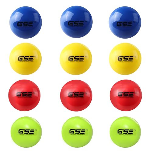 GSE Games & Sports Expert 3" Weighted Baseballs, Training Baseballs for All Skill Levels. Weighted Softballs for Outdoor Pitching, Batting, Throwing, and Catching Practice.(12oz/14oz/16oz/18oz Choice) - color: Multi-Color / 12.14.16.18oz, style: 12-Pack