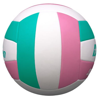 Baden | Softlight VXT1 | No Sting FlexFoam Cover | Youth Lightweight Training Volleyball | K-5 Youth Players | Official Size 5 + 20% Lighter | Official Ball of BYOP - color: Seagreen/Soft Pink